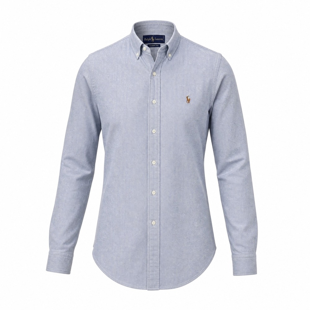 Ralph Lauren Oxford Shirt 15-35 Blue Long Sleeve Button Down Preppy Old Money